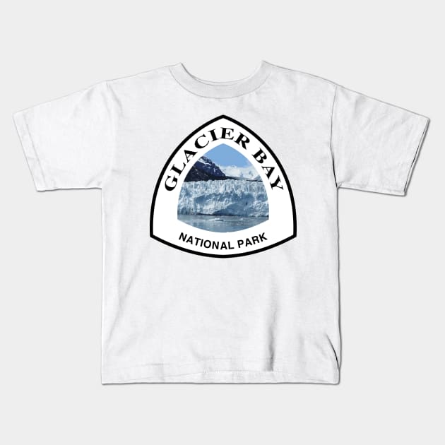 Glacier Bay National Park & National Preserve shield Kids T-Shirt by nylebuss